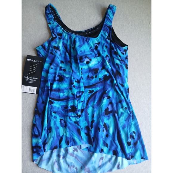 Miraclesuit Swimsuit 16 Tankini Top Ursula Bra Slimming Resort Beach Stretch New - Picture 7 of 10